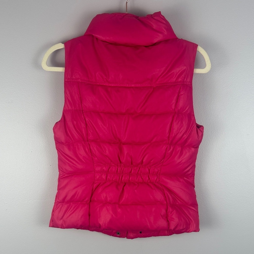 Abercrombie & Fitch Down Feather Blend Bright Pink Sleeveless Puffer Small Vest - Picture 11 of 11
